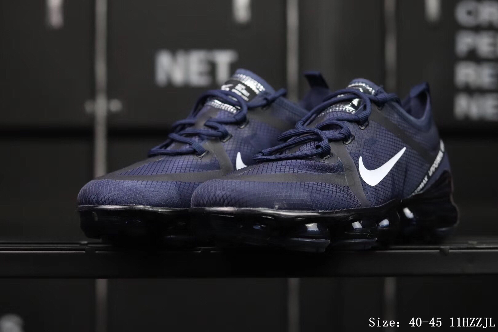 Women Nike Air Vapormax 2019 Flaps Blue Black Shoes